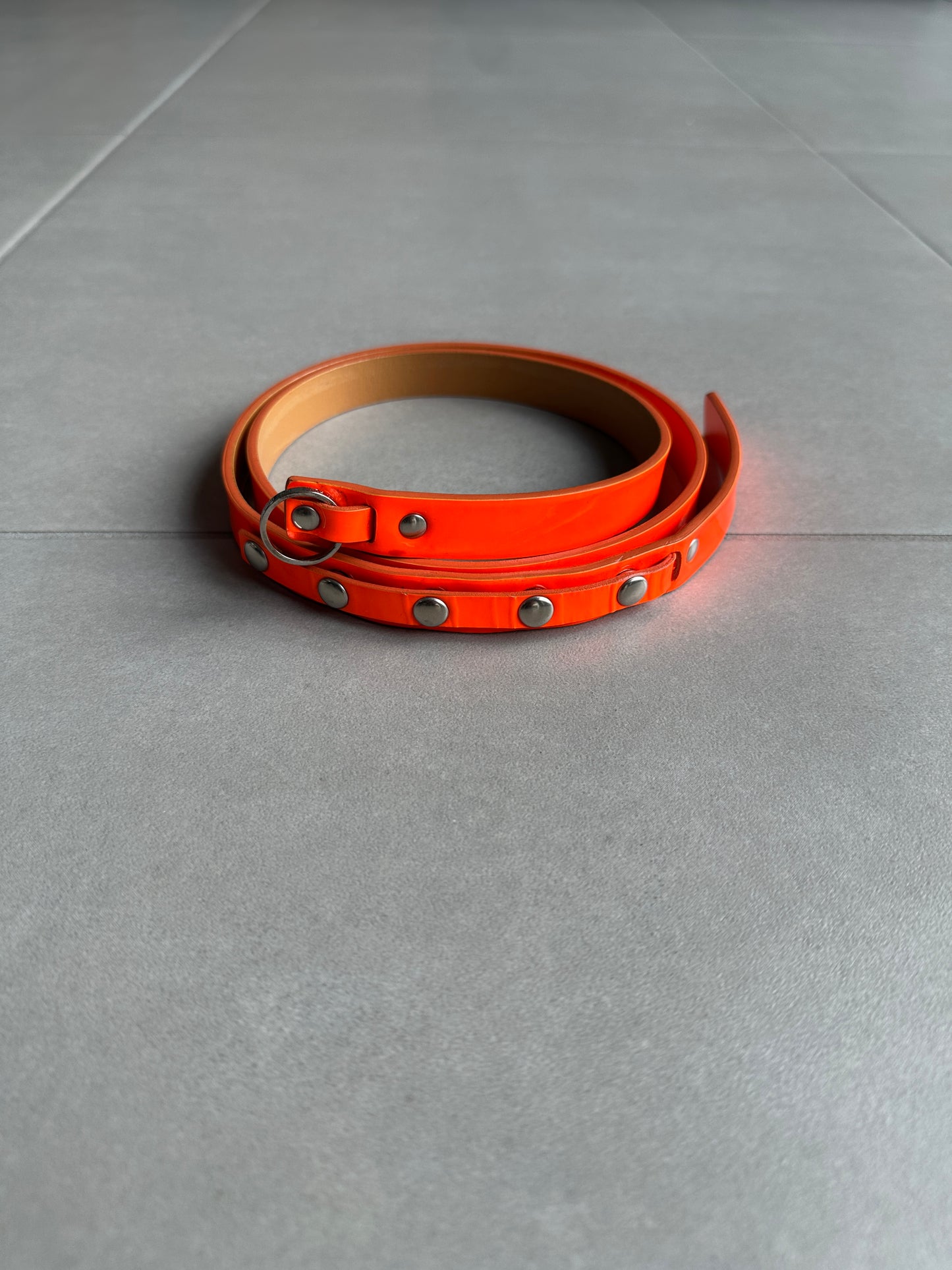 Dior Homme AW03 “LUSTER” Neon snap button skinny belt