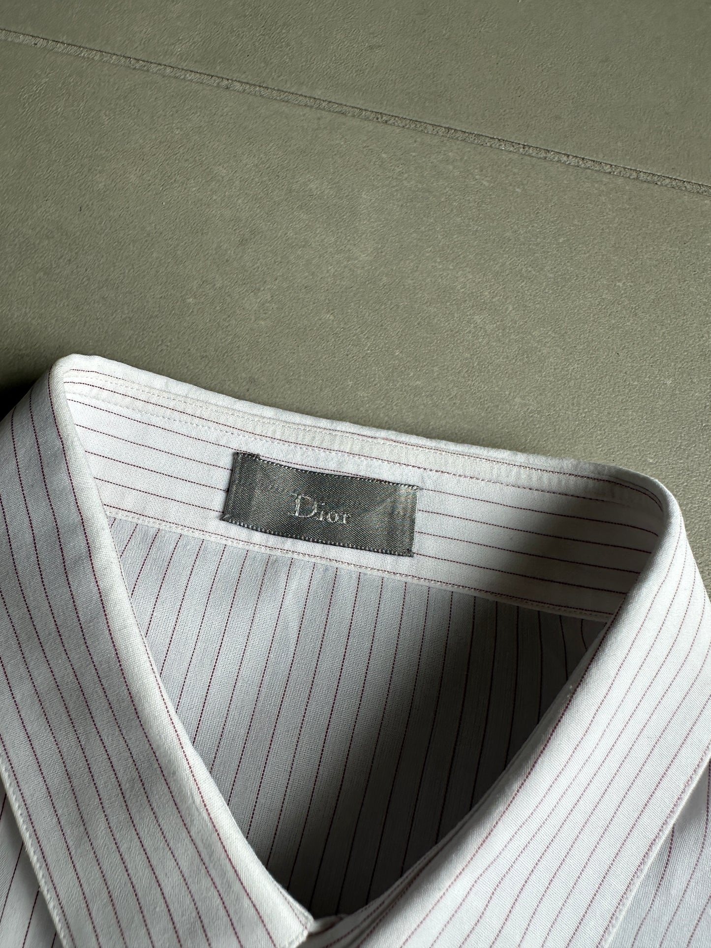 Dior Homme AW04 “VOTC” striped button up shirt