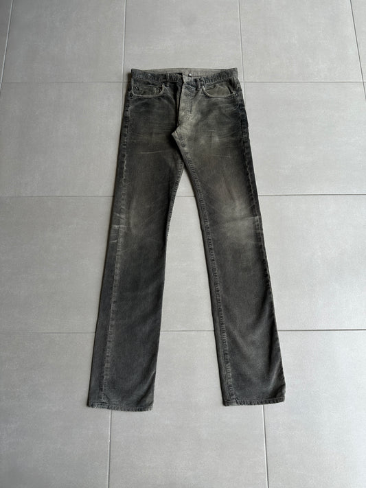 Dior Homme AW04 “Victim Of The Crime” Waxed Corduroy trousers