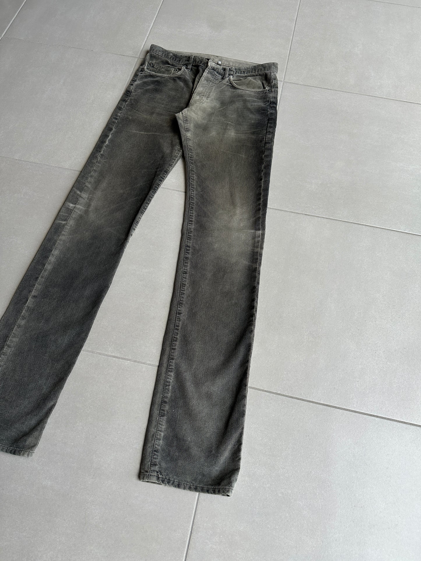Dior Homme AW04 “Victim Of The Crime” Waxed Corduroy trousers