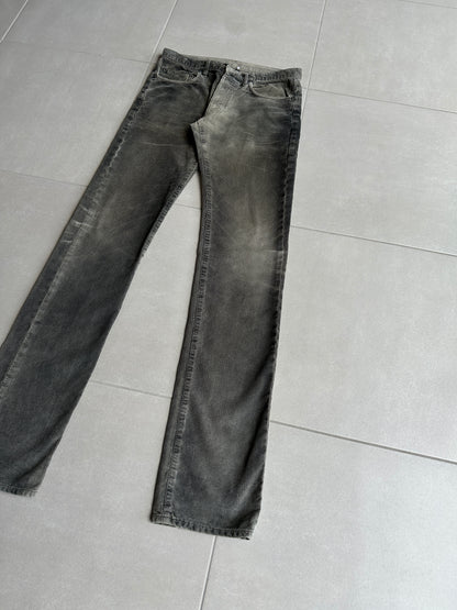Dior Homme AW04 “Victim Of The Crime” Waxed Corduroy trousers