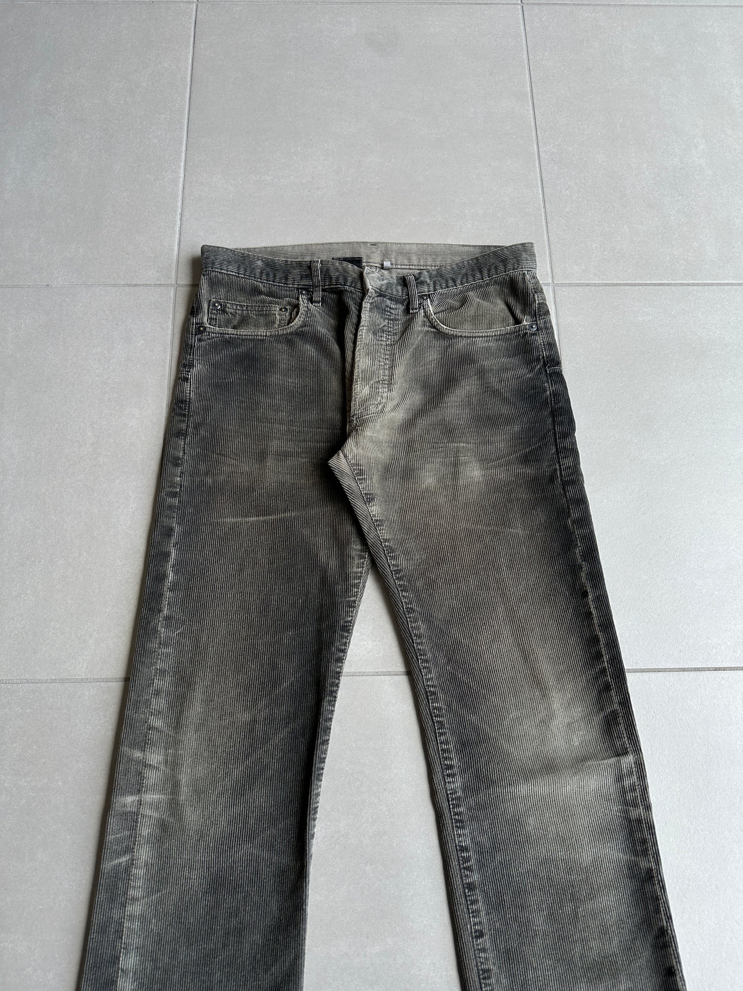 Dior Homme AW04 “Victim Of The Crime” Waxed Corduroy trousers