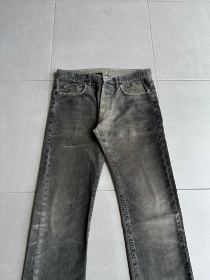 Dior Homme AW04 “Victim Of The Crime” Waxed Corduroy trousers