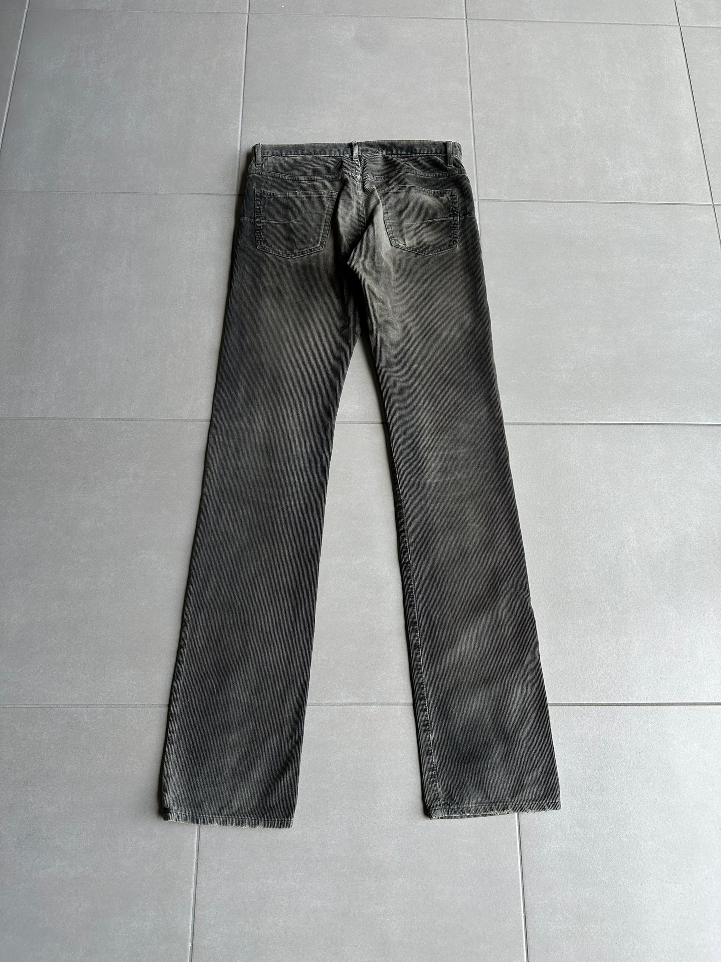 Dior Homme AW04 “Victim Of The Crime” Waxed Corduroy trousers