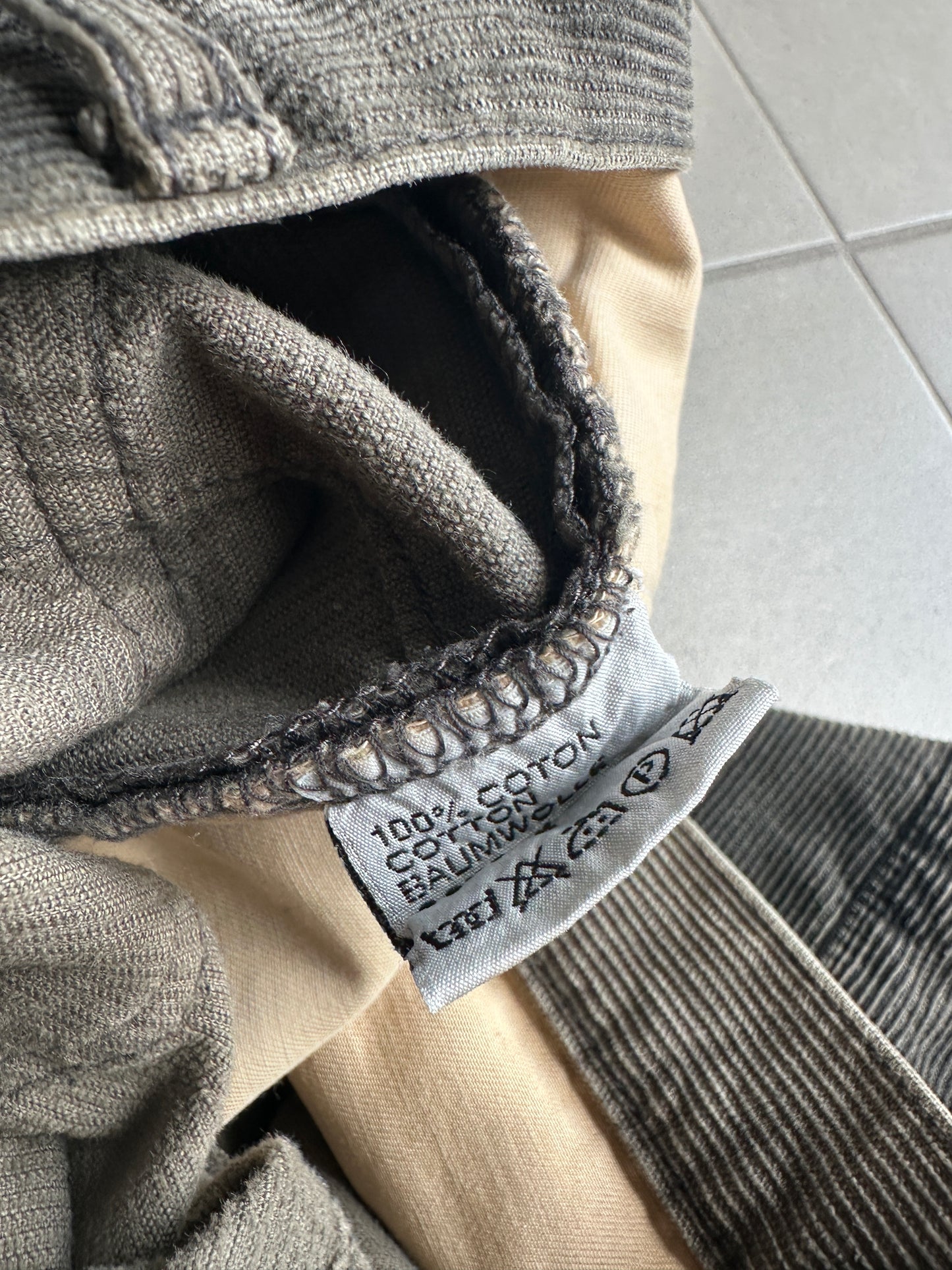 Dior Homme AW04 “Victim Of The Crime” Waxed Corduroy trousers