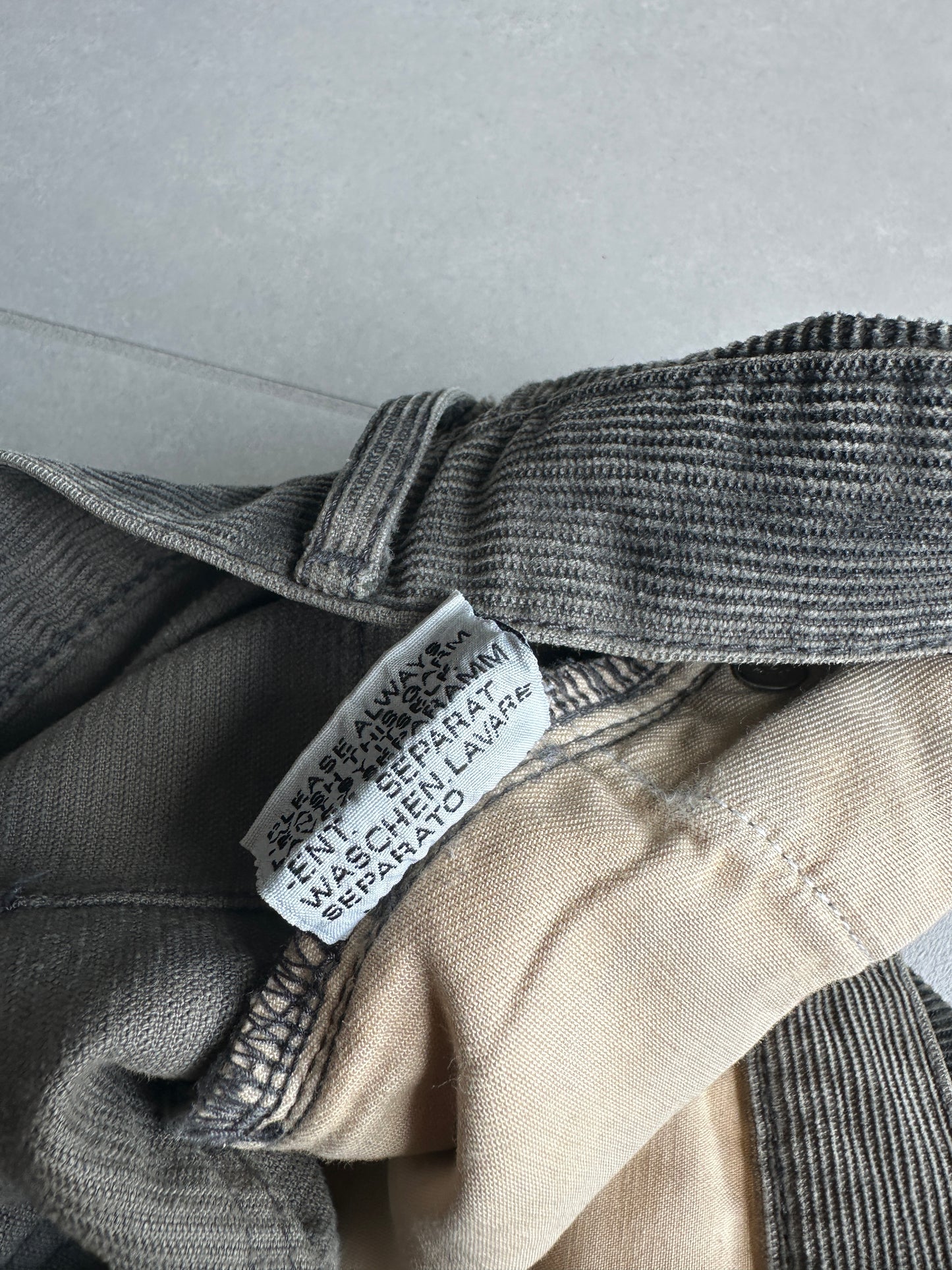 Dior Homme AW04 “Victim Of The Crime” Waxed Corduroy trousers