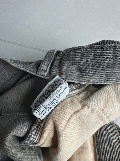 Dior Homme AW04 “Victim Of The Crime” Waxed Corduroy trousers