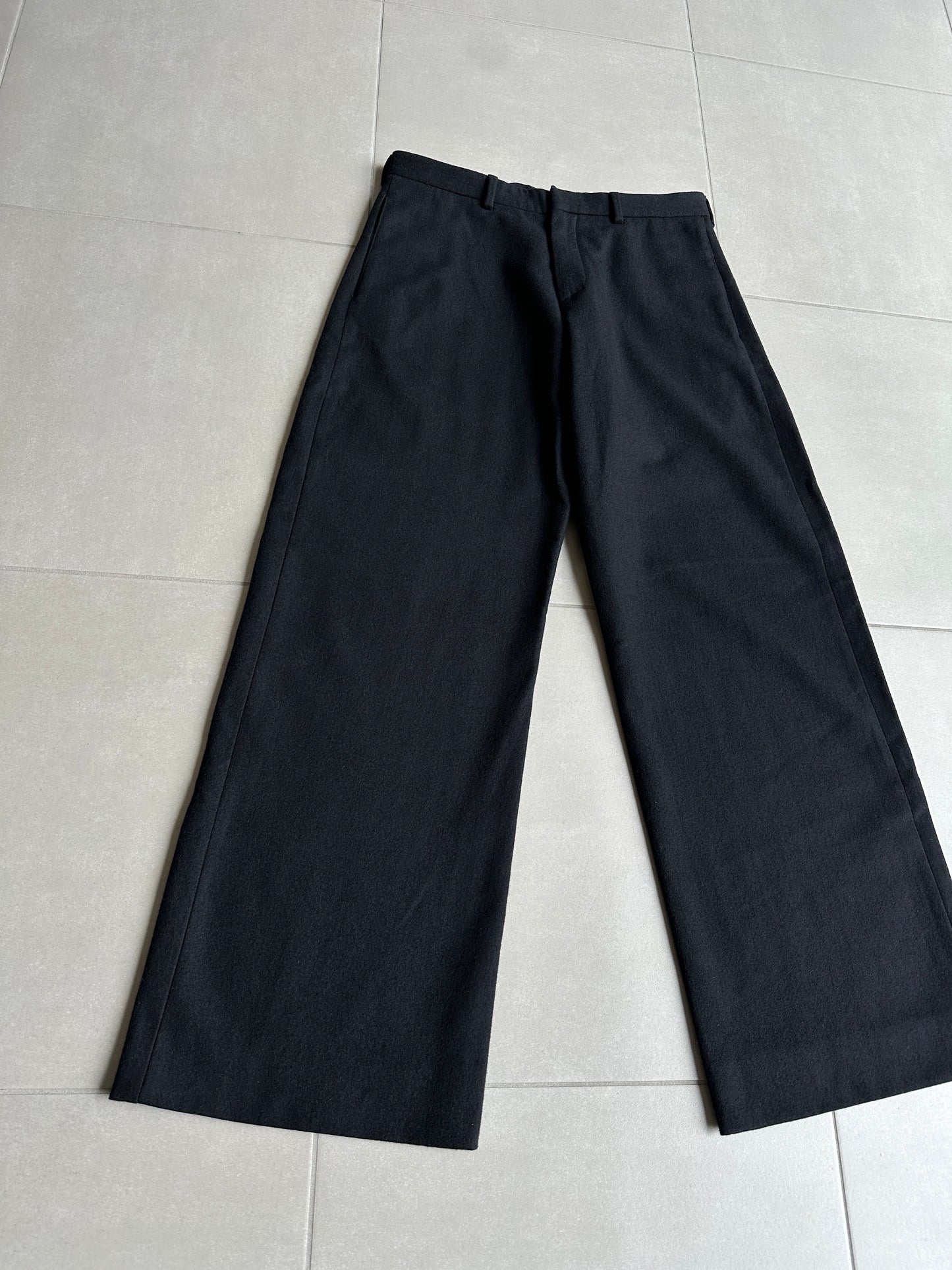 Dior Homme AW02 “reflexion” wool/cashmere wide trousers