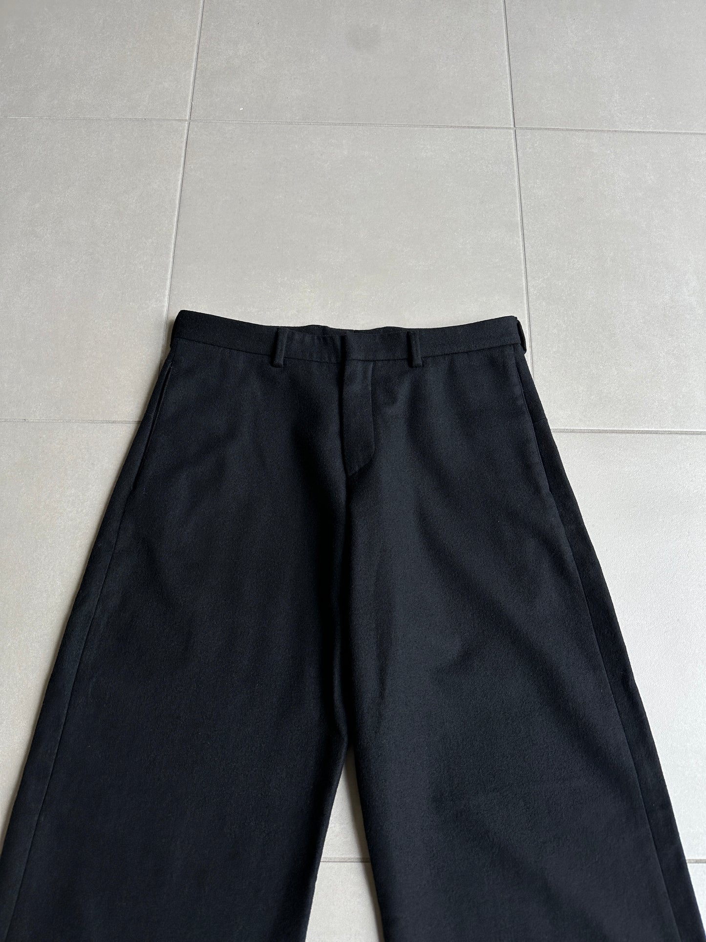 Dior Homme AW02 “reflexion” wool/cashmere wide trousers