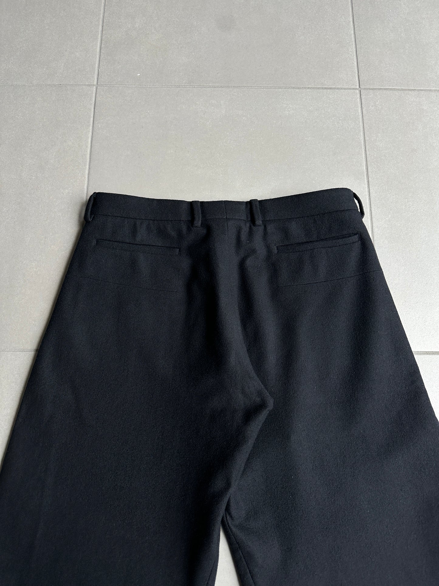 Dior Homme AW02 “reflexion” wool/cashmere wide trousers