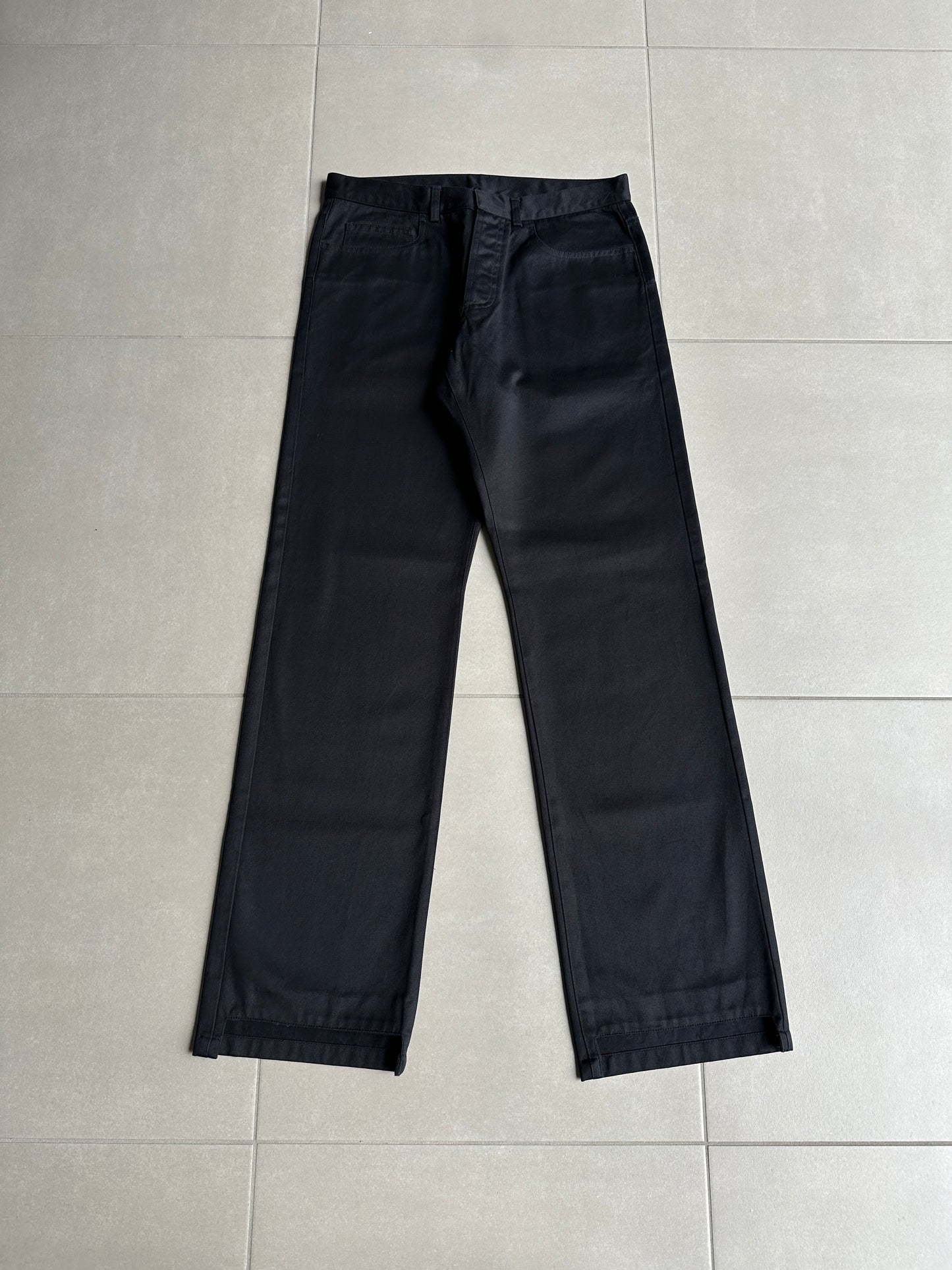 Dior homme AW02 “Reflexion” Sample Straight leg Glossy trousers