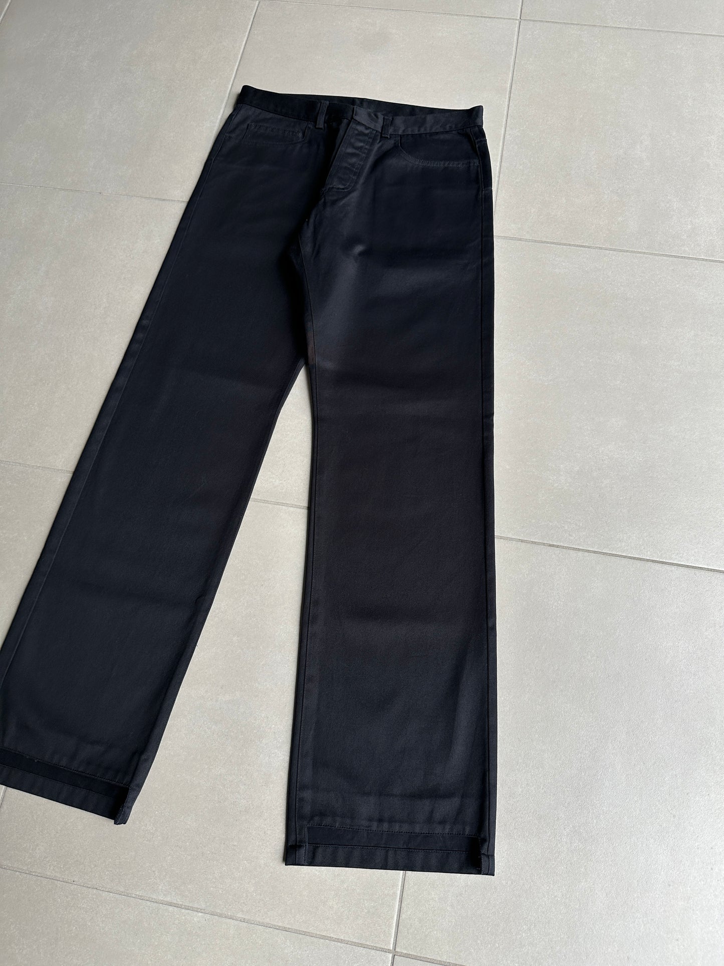 Dior homme AW02 “Reflexion” Sample Straight leg Glossy trousers