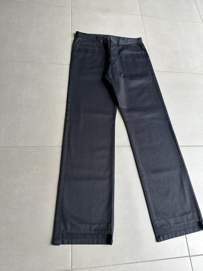 Dior homme AW02 “Reflexion” Sample Straight leg Glossy trousers