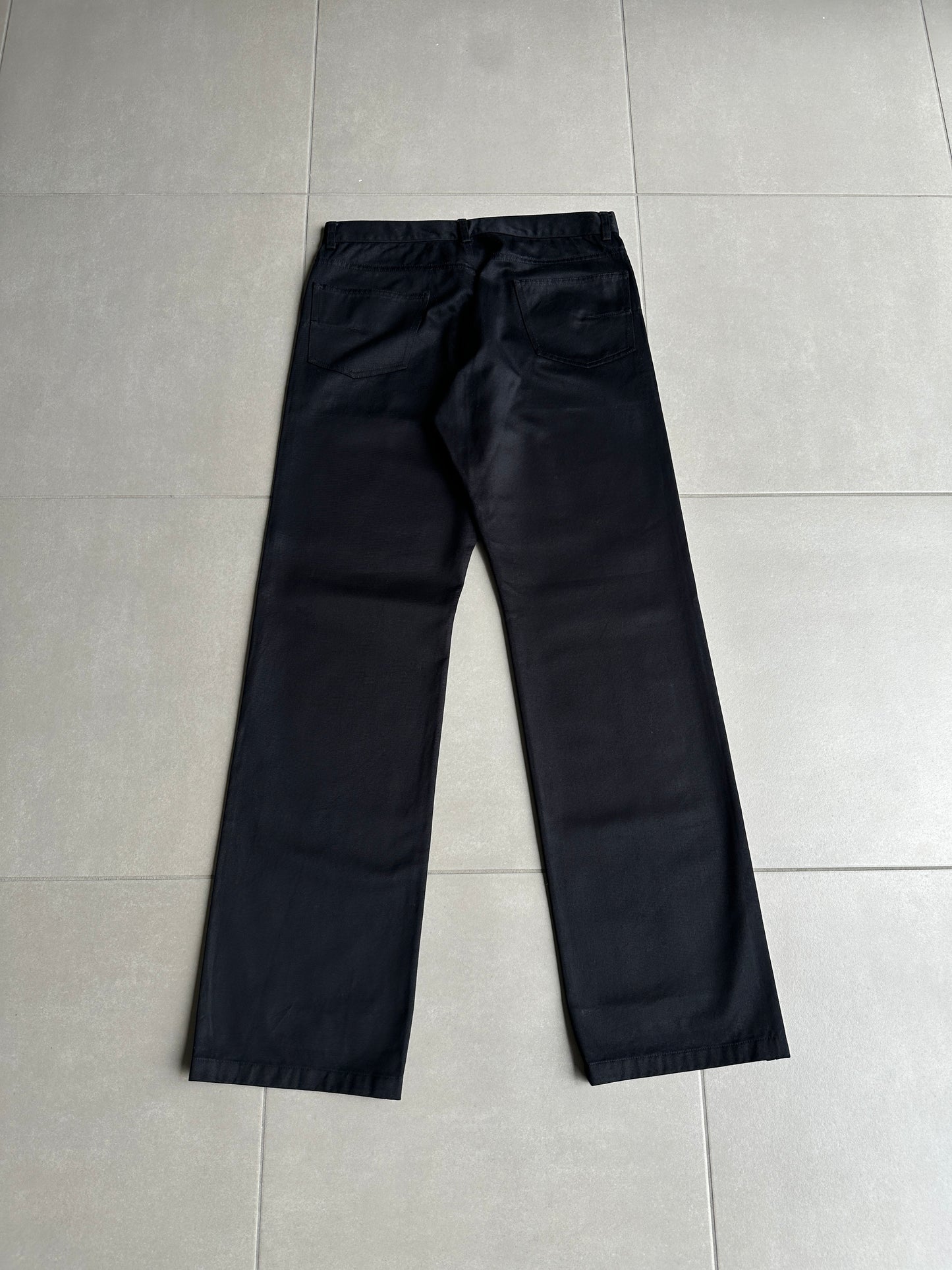 Dior homme AW02 “Reflexion” Sample Straight leg Glossy trousers