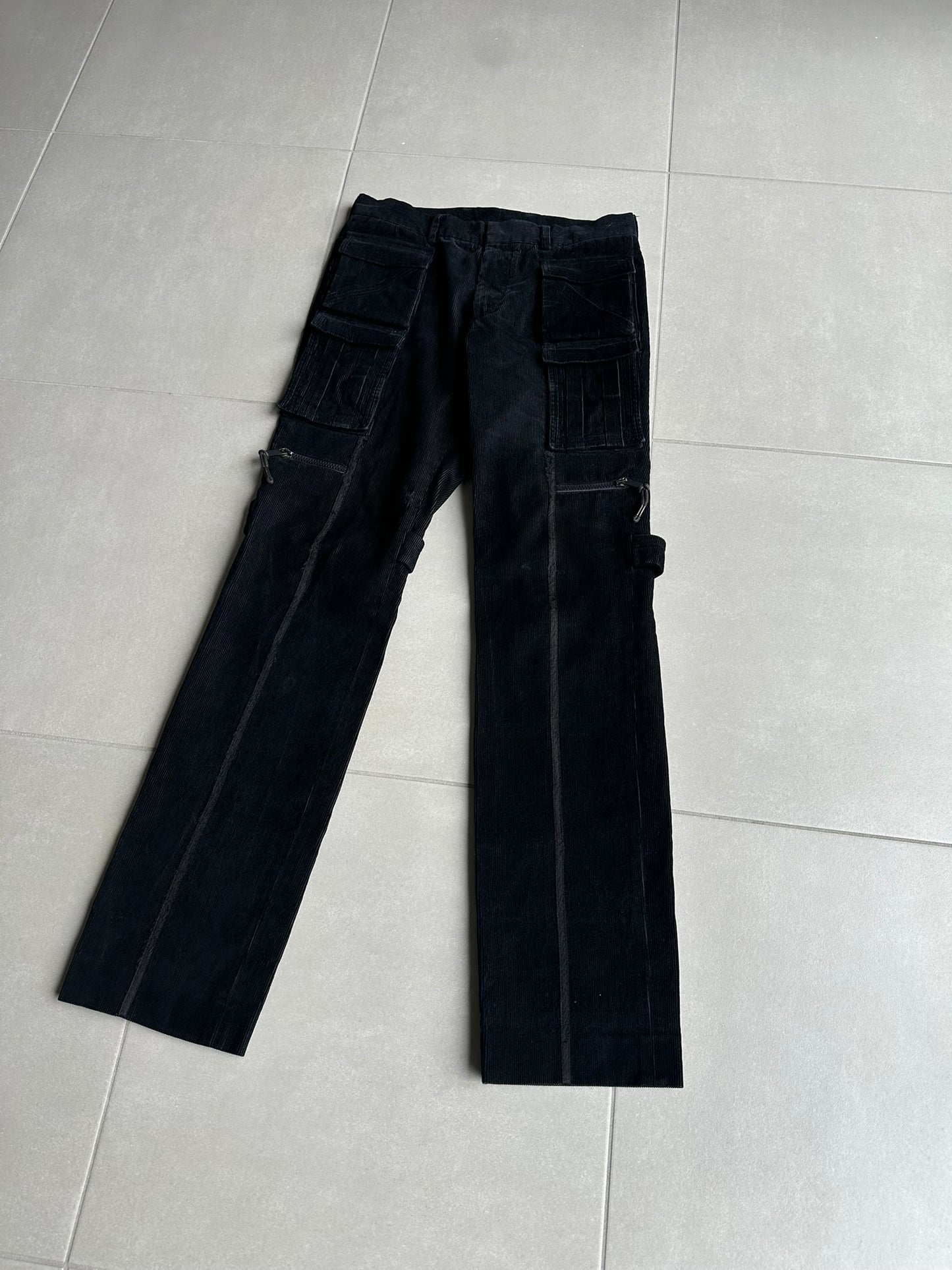 Dior Homme AW03 “Luster” corduroy multi-pocket runway cargo pants