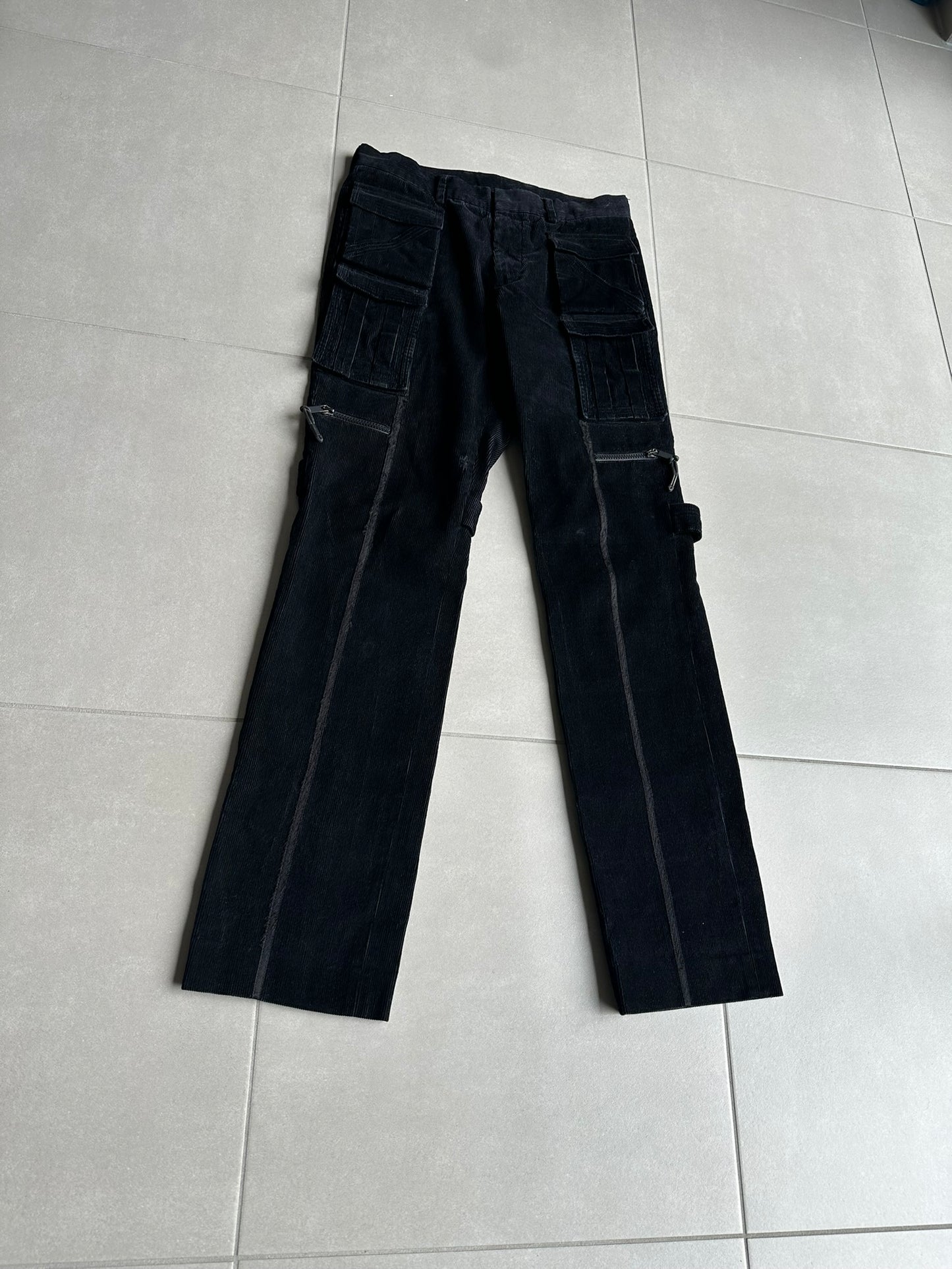 Dior Homme AW03 “Luster” corduroy multi-pocket runway cargo pants