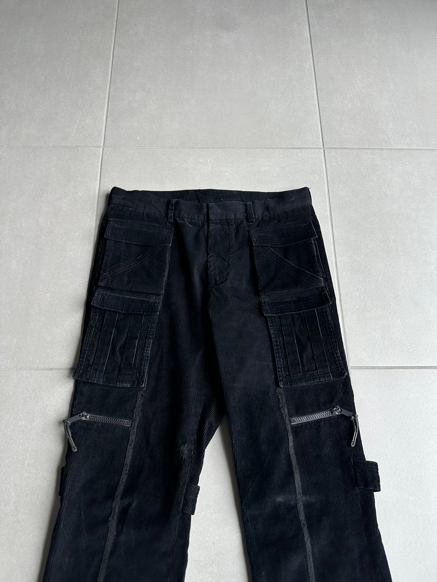 Dior Homme AW03 “Luster” corduroy multi-pocket runway cargo pants