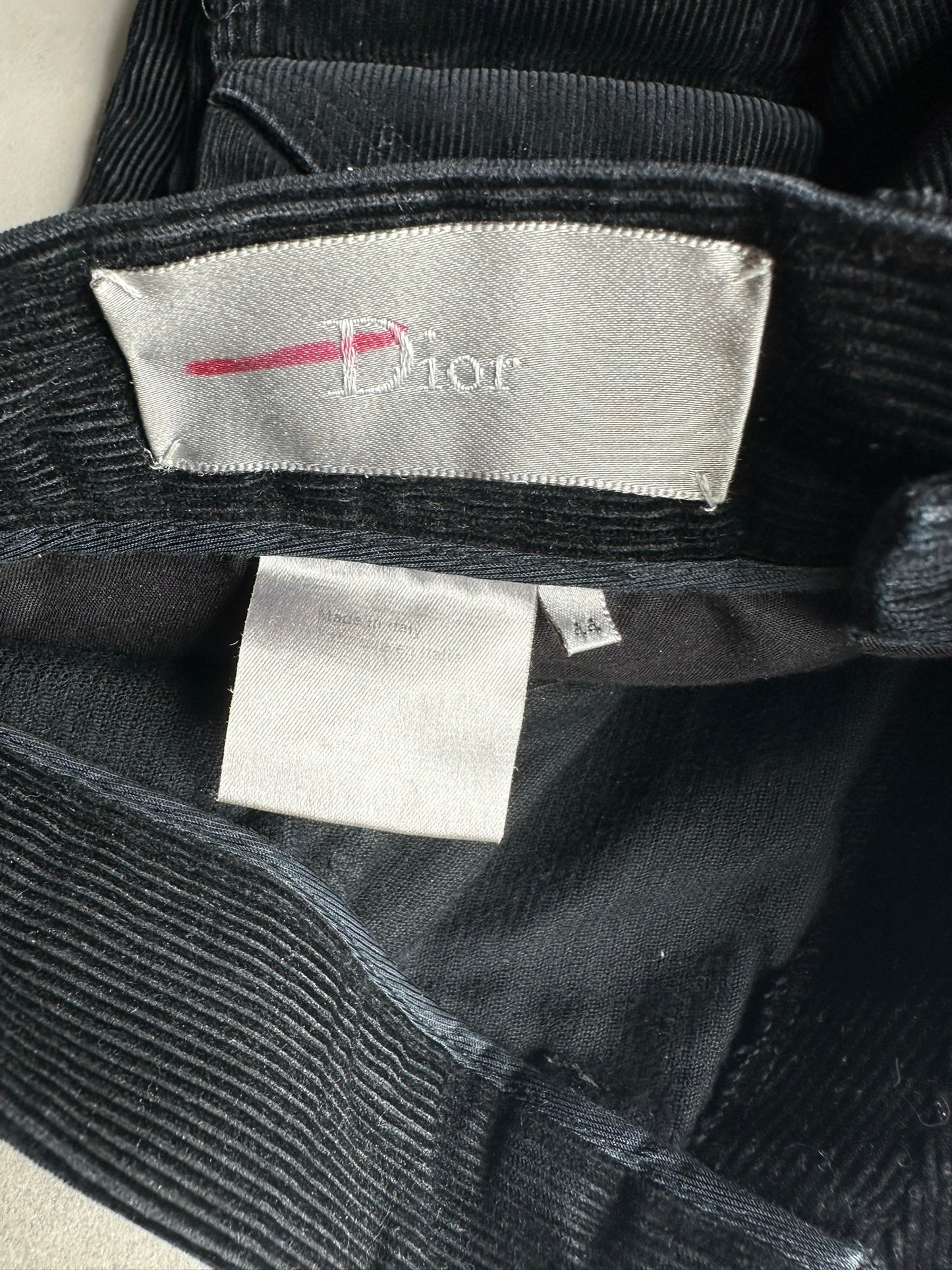 Dior Homme AW03 “Luster” corduroy multi-pocket runway cargo pants