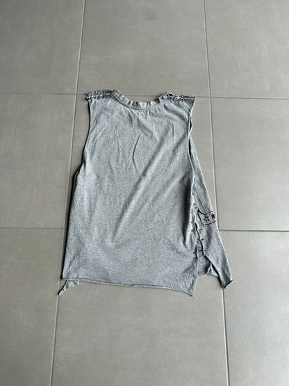 Balmain SS11 Graffiti safety pin Tank top