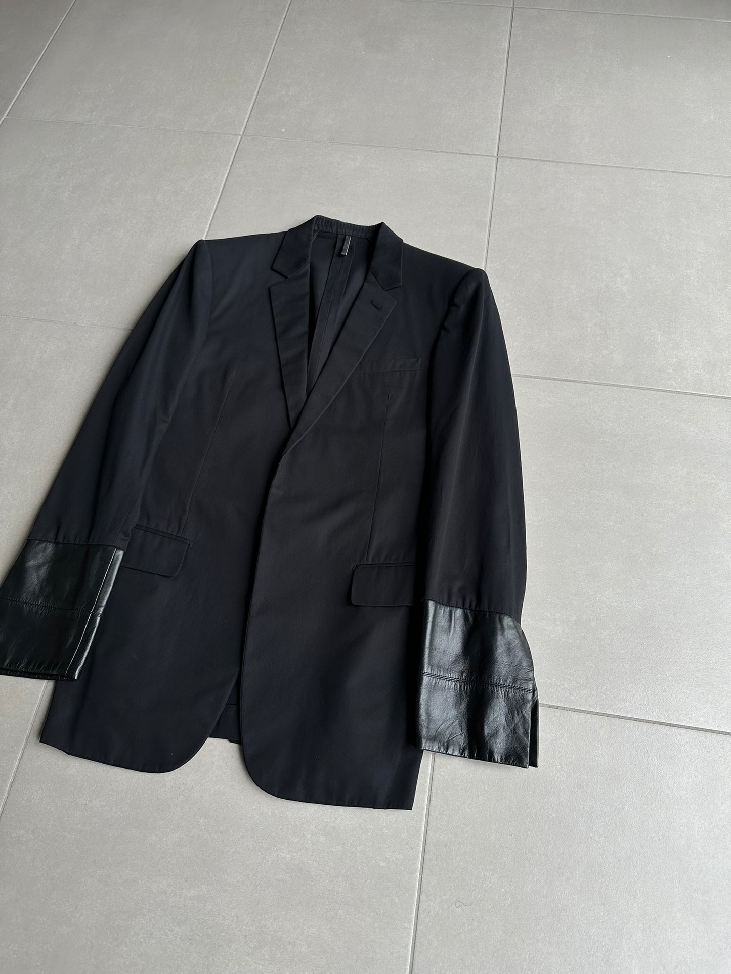 Dior Homme SS02 "Red/Boys don't cry' lambskin trimmed blazer