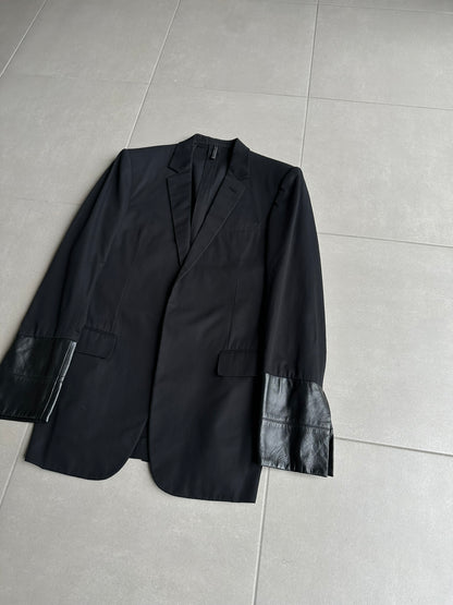 Dior Homme SS02 "Red/Boys don't cry' lambskin trimmed blazer