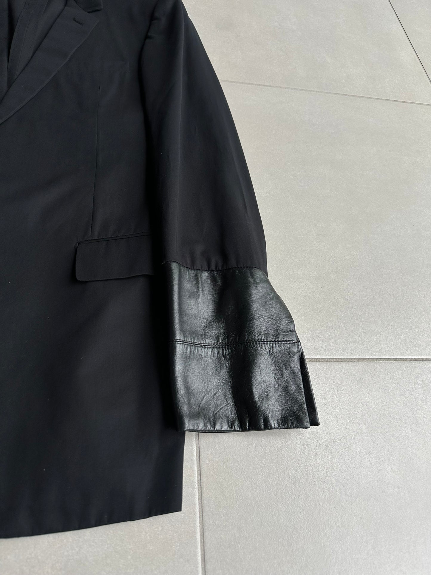 Dior Homme SS02 "Red/Boys don't cry' lambskin trimmed blazer
