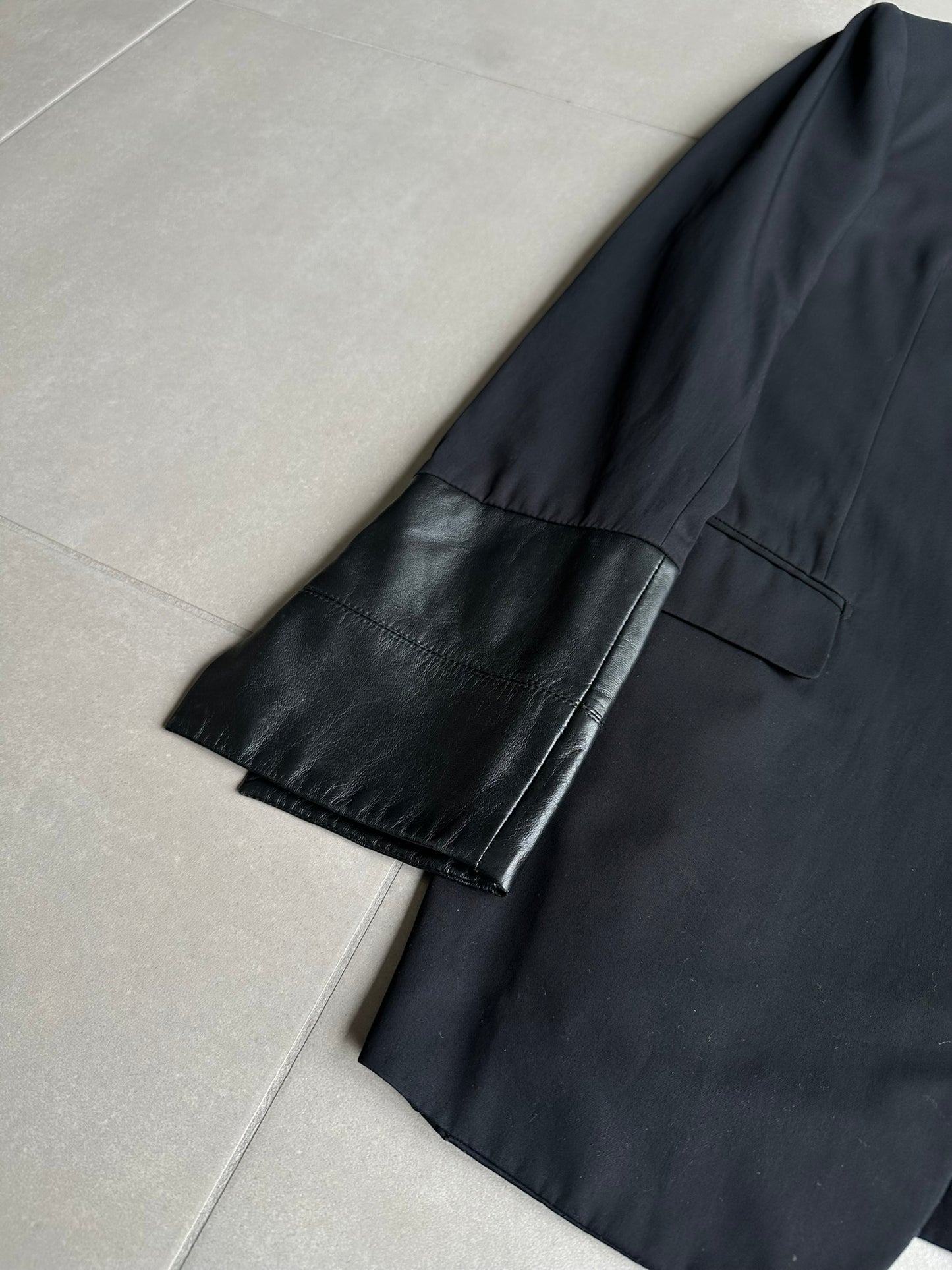 Dior Homme SS02 "Red/Boys don't cry' lambskin trimmed blazer