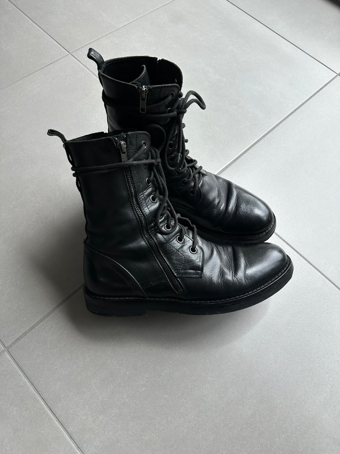 Ann Demeulemeester AW07 Leather combat boots