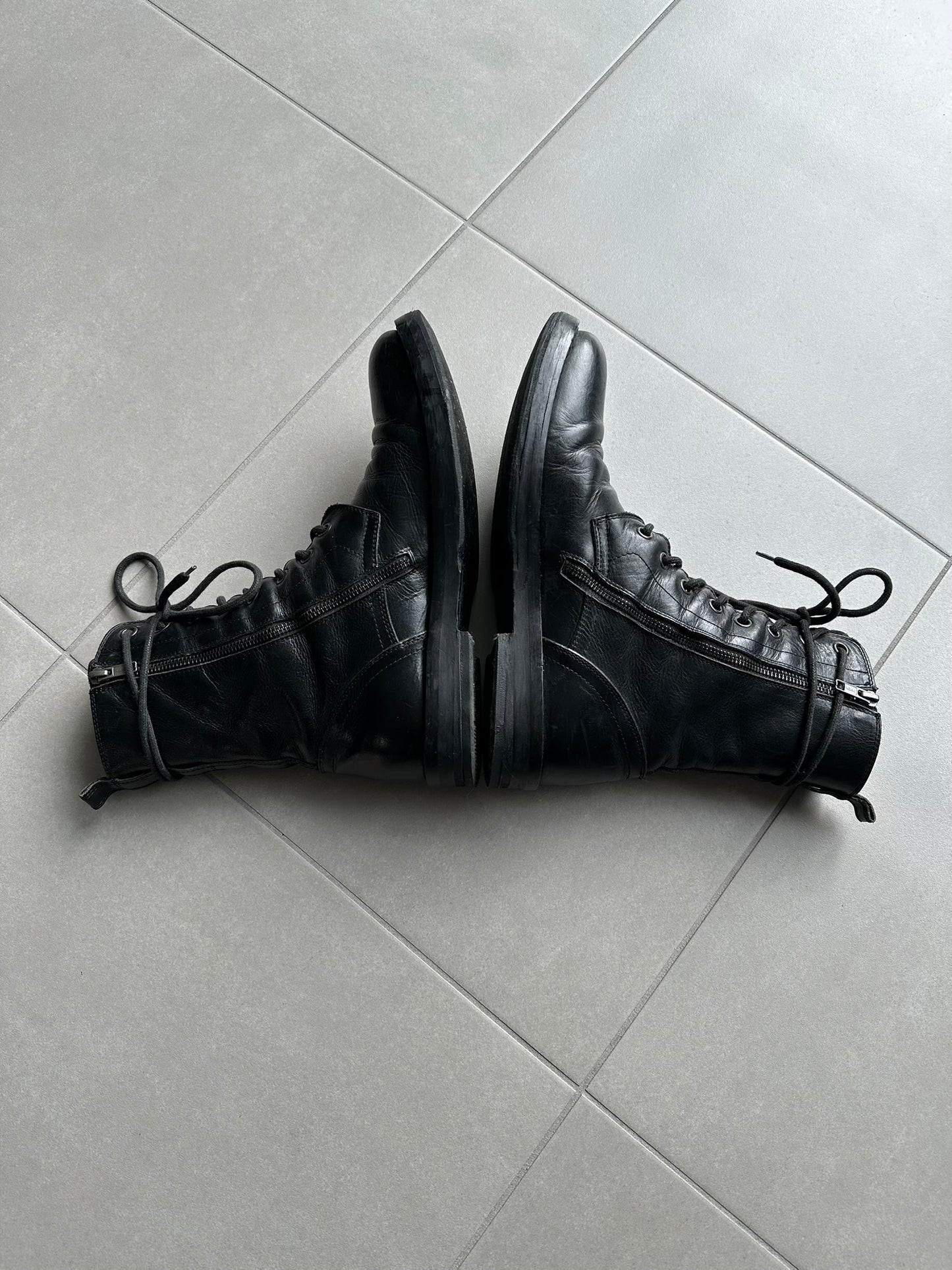 Ann Demeulemeester AW07 Leather combat boots