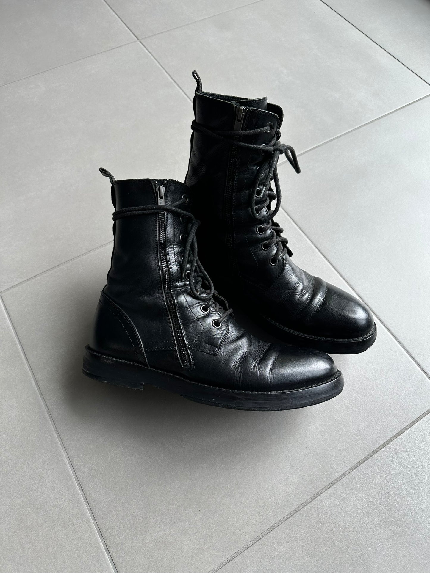 Ann Demeulemeester AW07 Leather combat boots