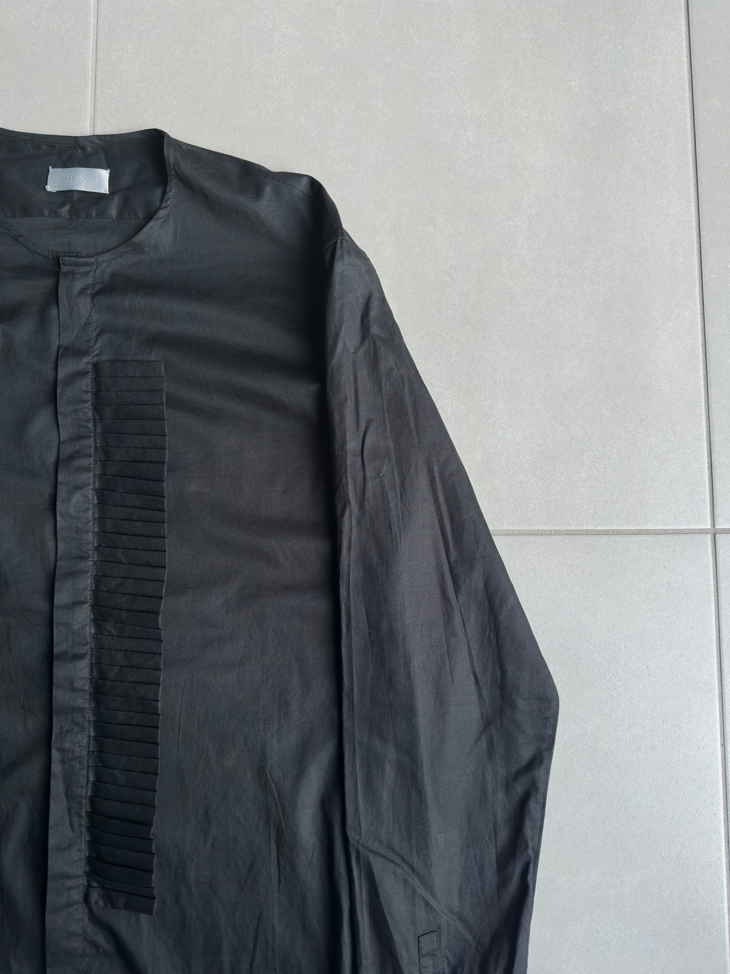 Dior homme SS02 "Red/Boys don't cry' frill button up shirt