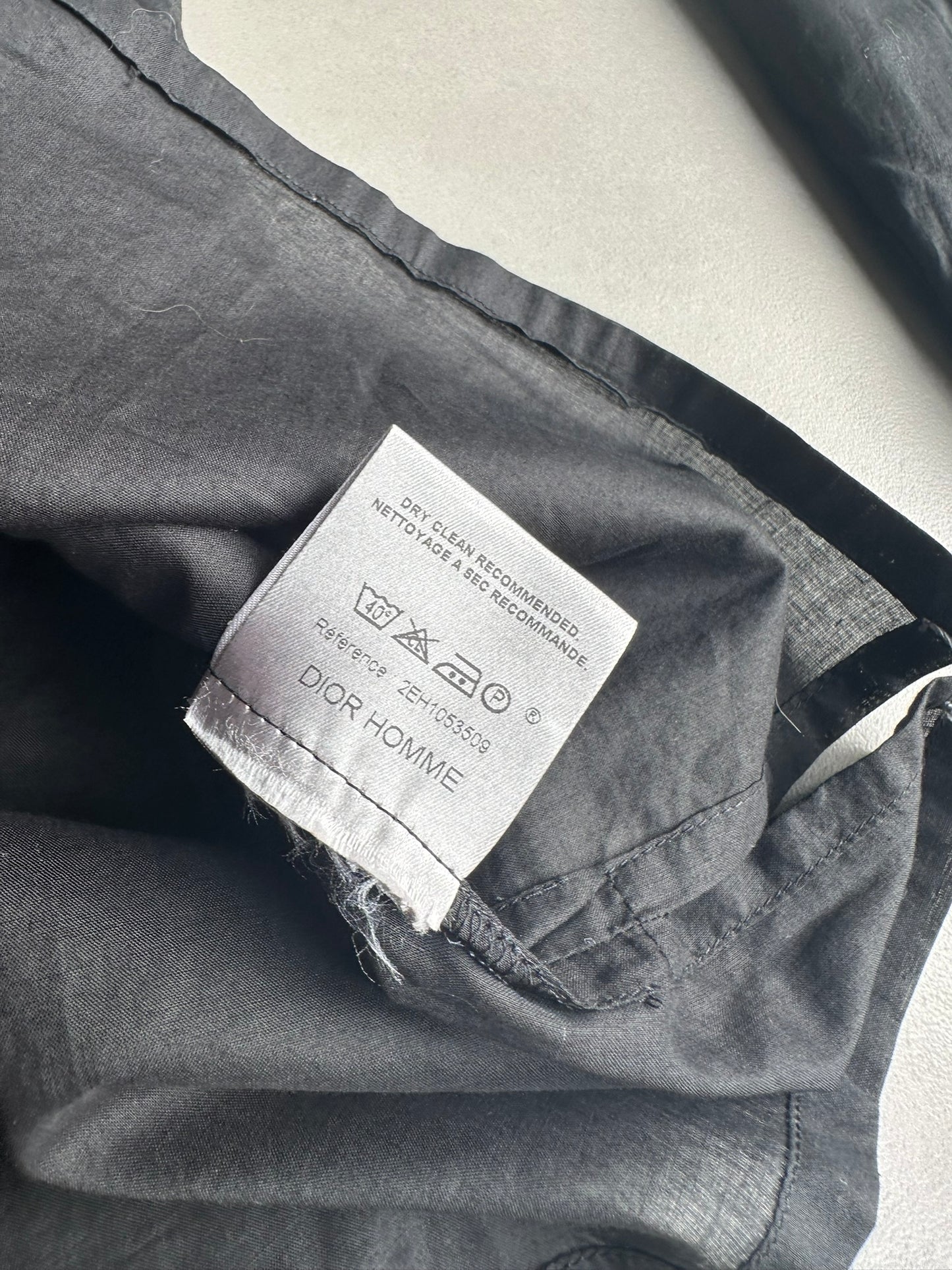 Dior homme SS02 "Red/Boys don't cry' frill button up shirt