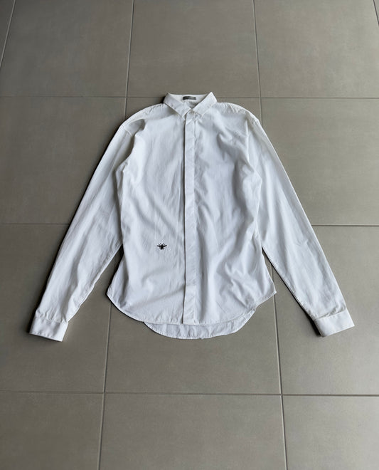 Dior Homme SS05 "BECK/Untitled" Bee motif white button up shirt