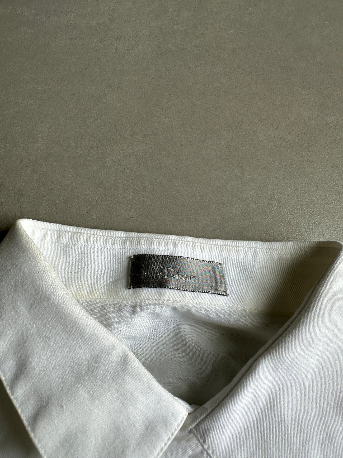 Dior Homme SS05 "BECK/Untitled" Bee motif white button up shirt