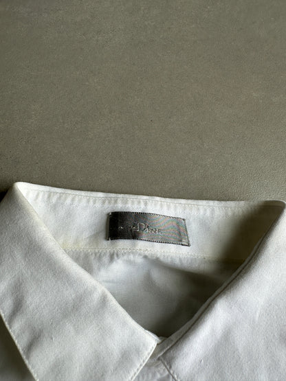 Dior Homme SS05 "BECK/Untitled" Bee motif white button up shirt