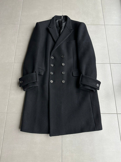 Dior homme AW02 “reflexion” wool/angora double breasted long coat