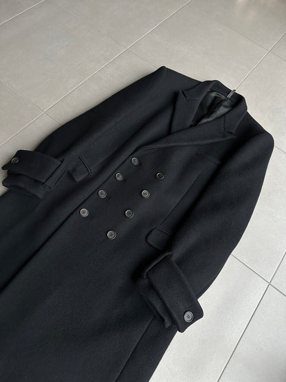Dior homme AW02 “reflexion” wool/angora double breasted long coat