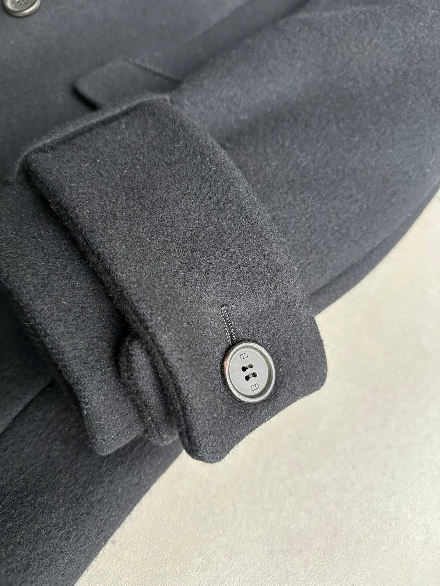 Dior homme AW02 “reflexion” wool/angora double breasted long coat