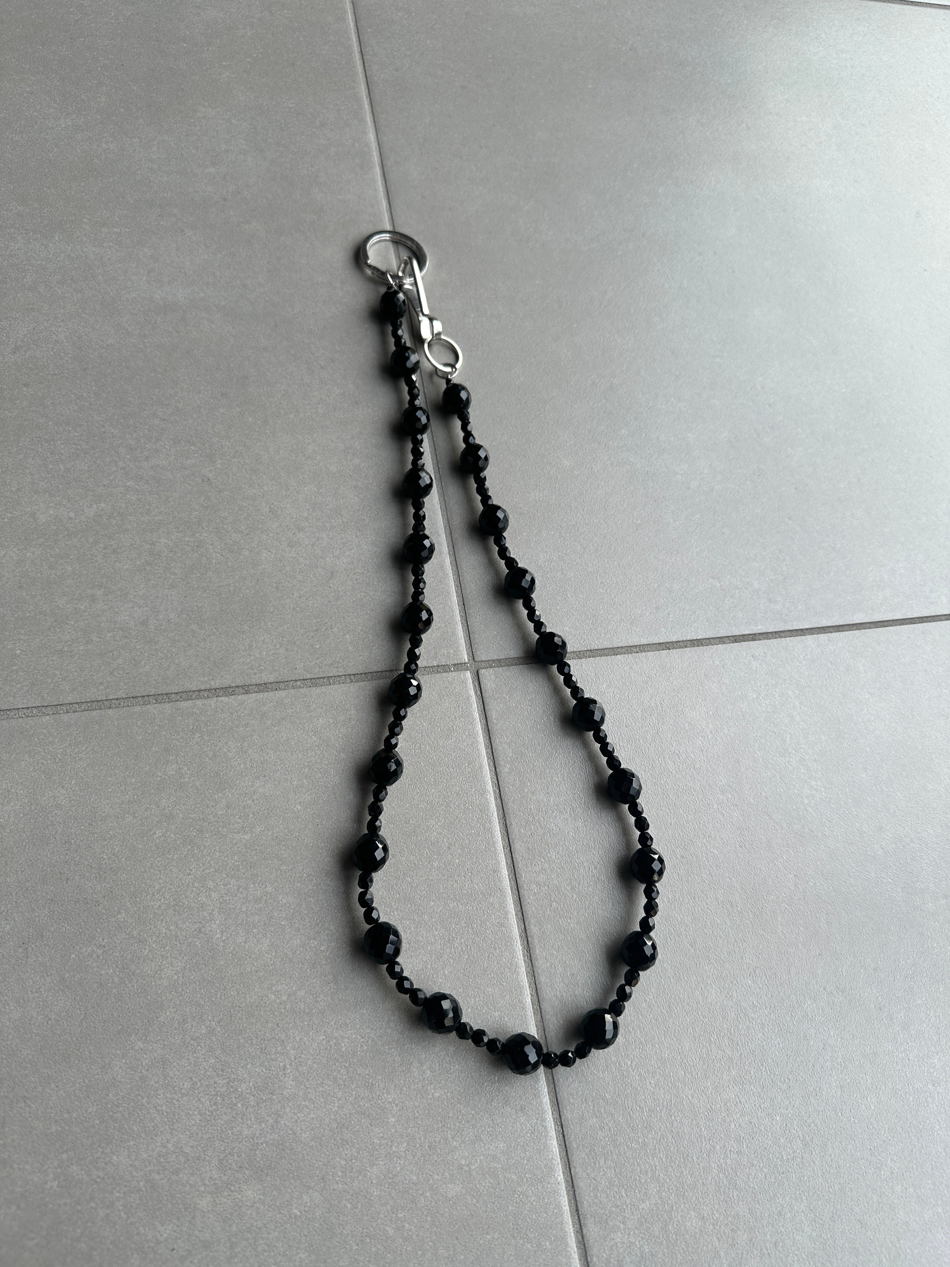 Dior Homme SS04 “Strip” onyx beaded wallet chain – zentemple
