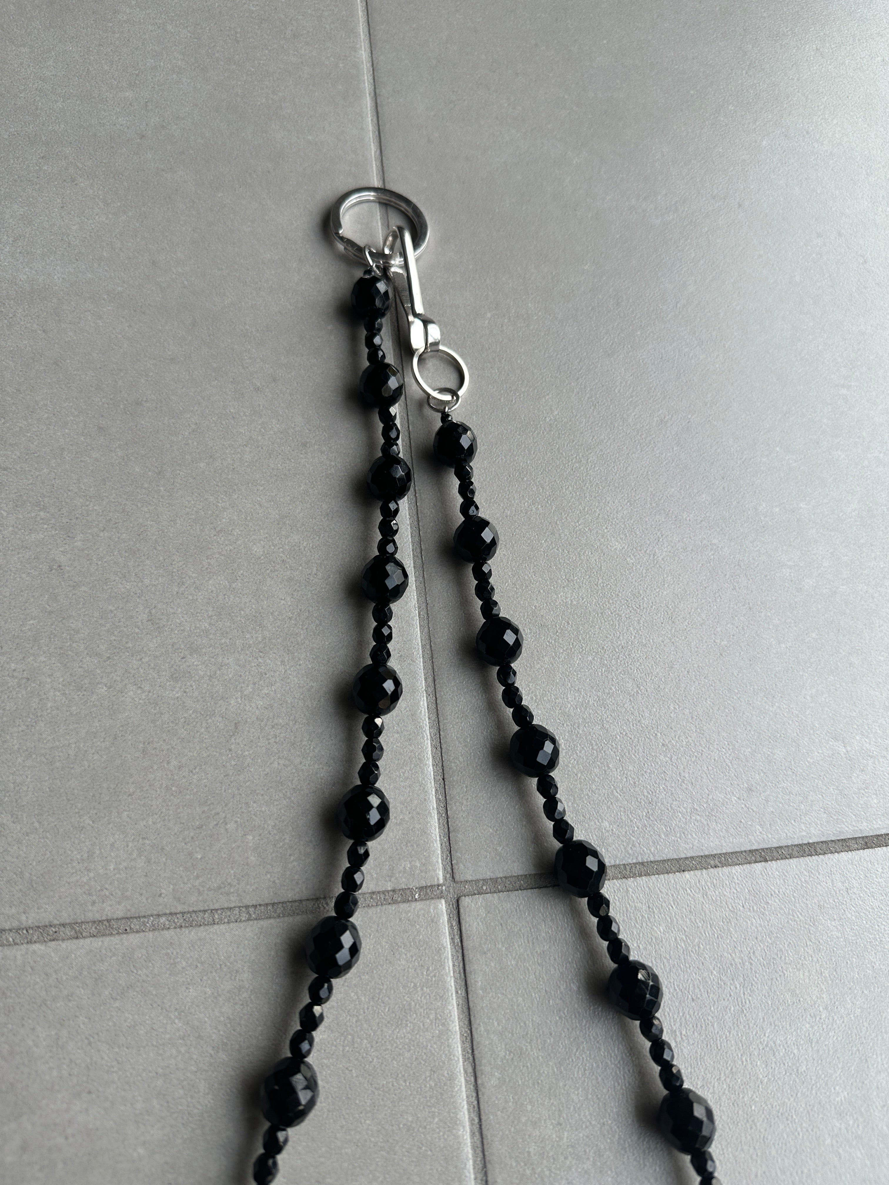 Dior Homme SS04 “Strip” onyx beaded wallet chain – zentemple