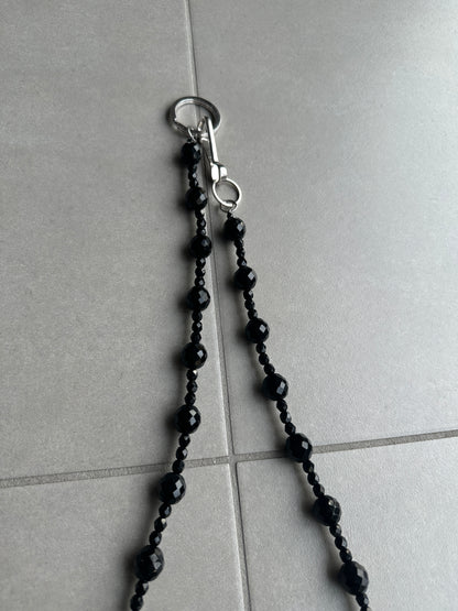 Dior Homme SS04 “Strip” onyx beaded wallet chain