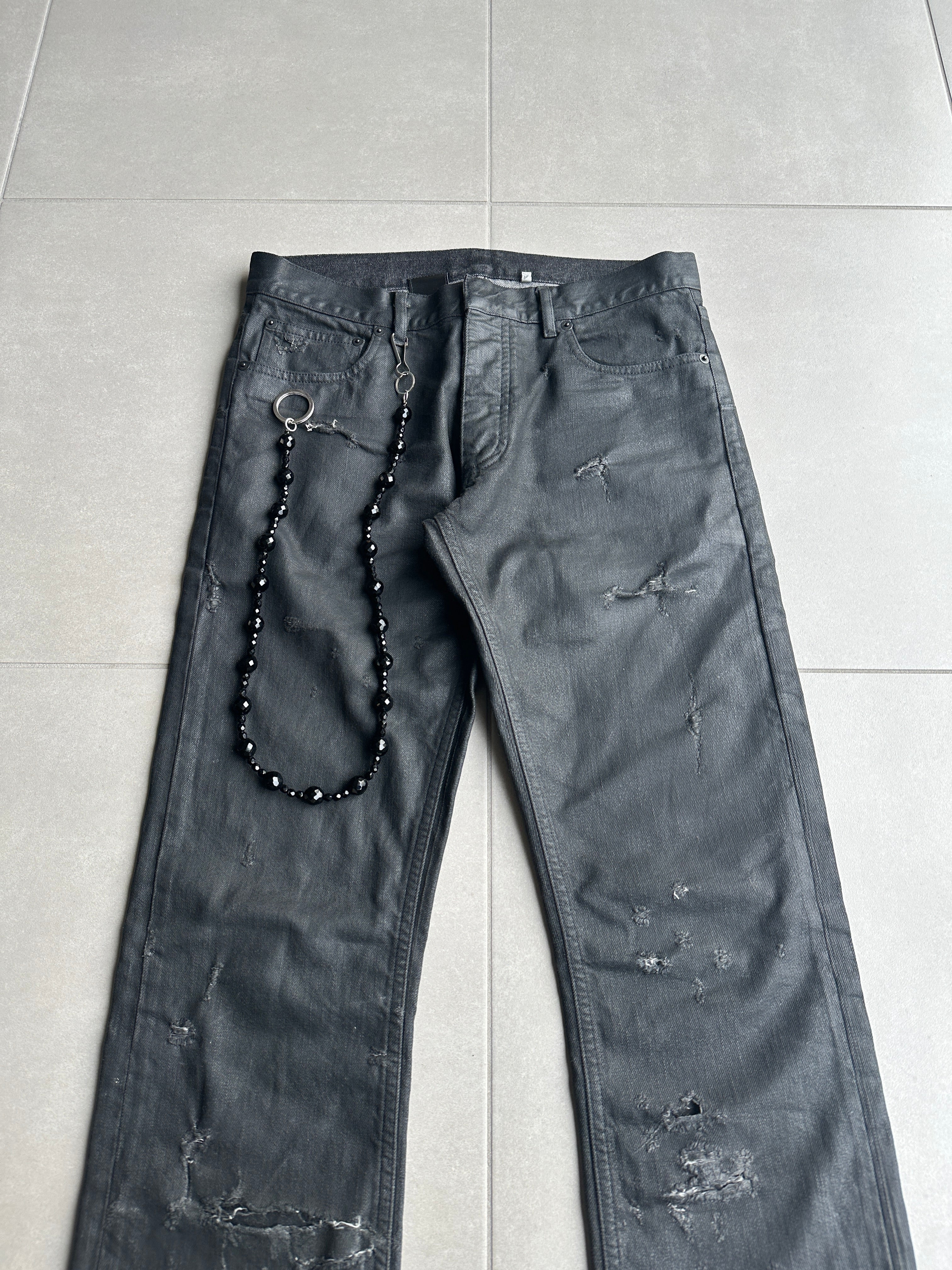 Dior Homme SS04 “Strip” onyx beaded wallet chain – zentemple