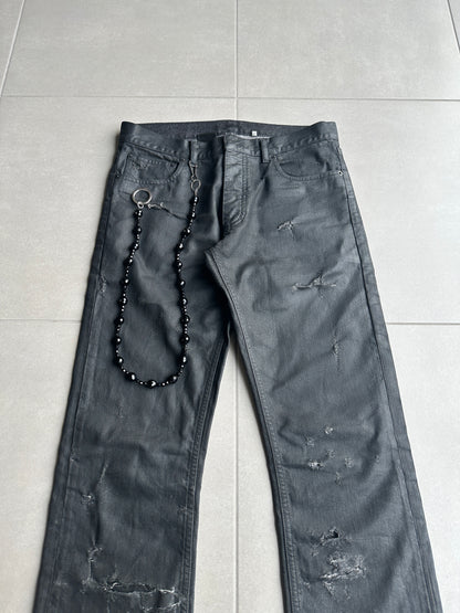 Dior Homme SS04 “Strip” onyx beaded wallet chain