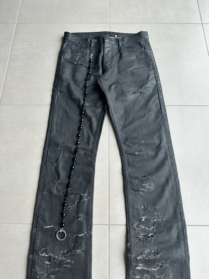 Dior Homme SS04 “Strip” onyx beaded wallet chain