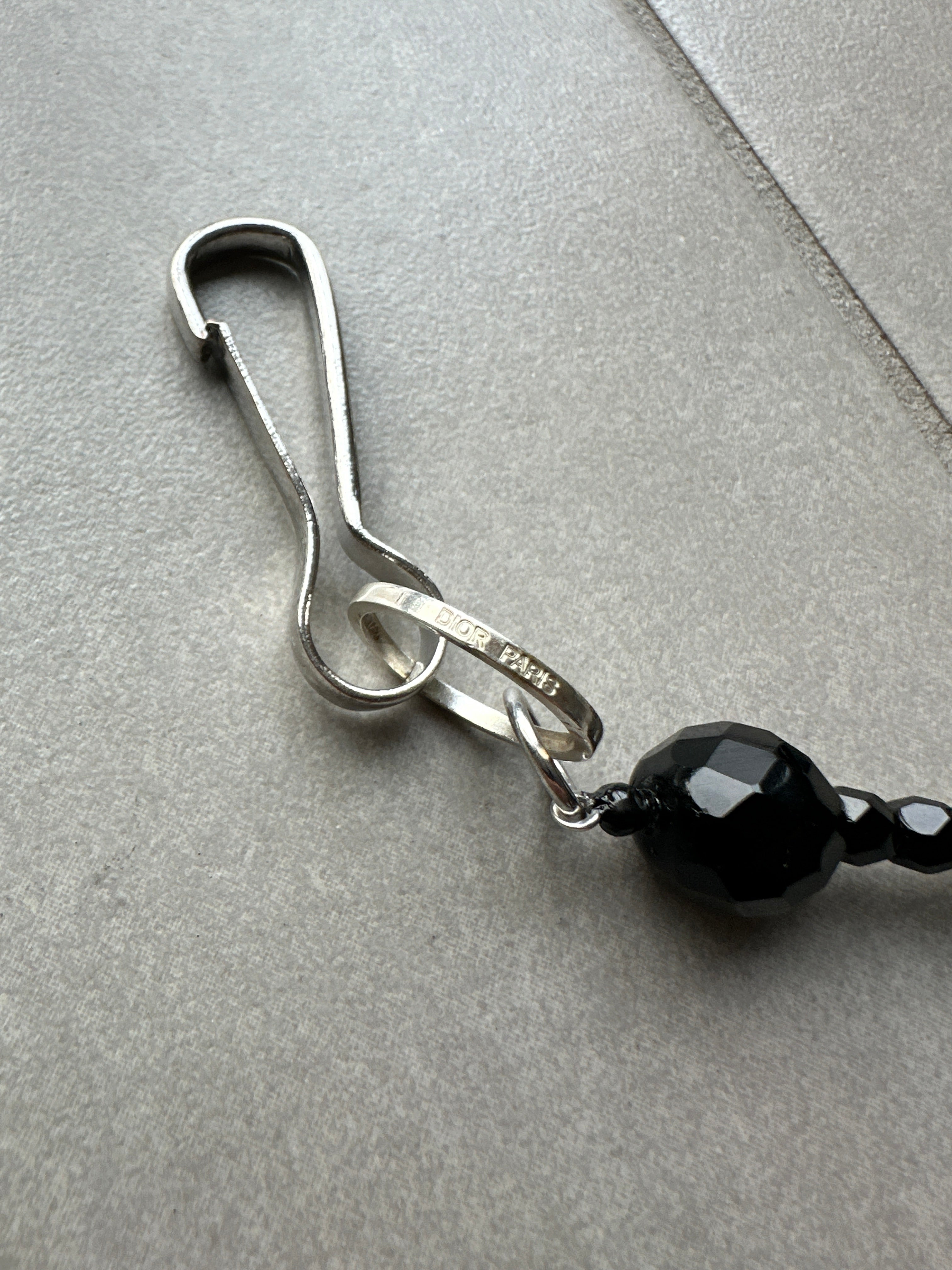 Dior Homme SS04 “Strip” onyx beaded wallet chain – zentemple