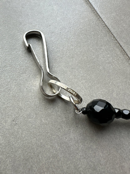 Dior Homme SS04 “Strip” onyx beaded wallet chain