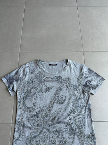 Balmain Homme AW09 distressed paisley print T-shirt