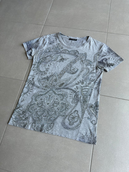 Balmain Homme AW09 distressed paisley print T-shirt