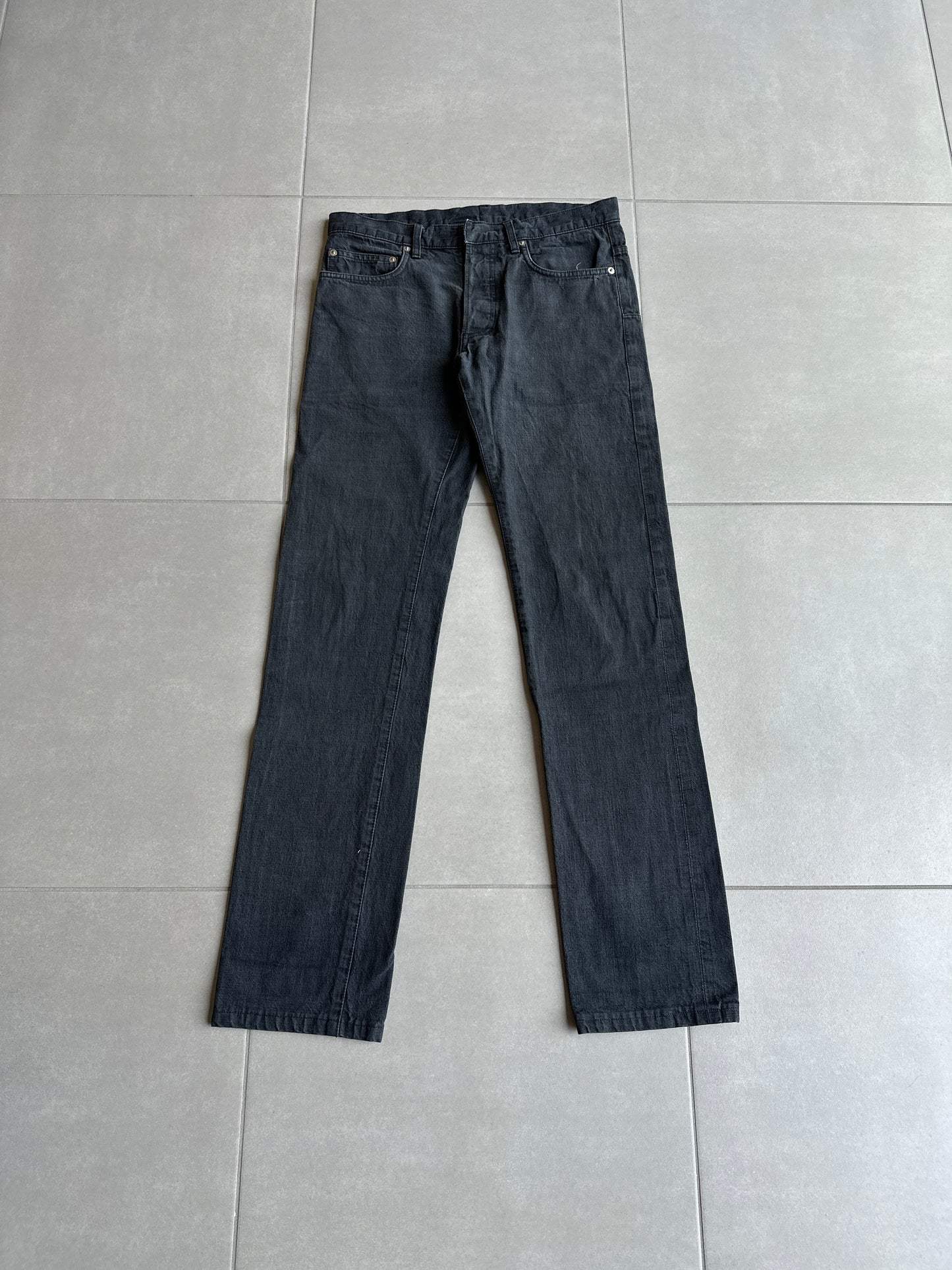 Dior Homme AW07 “Navigate” charcoal black MIJ denim
