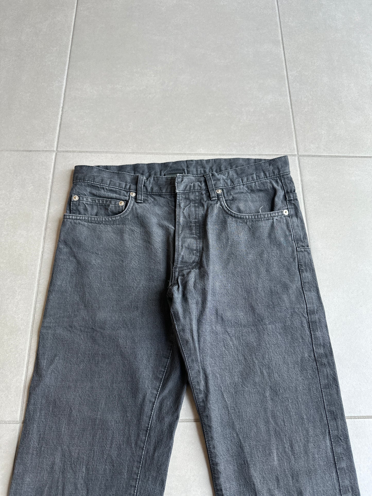 Dior Homme AW07 “Navigate” charcoal black MIJ denim